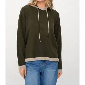 NEW SIX/FIFTY jessie crewneck hoodie in olive